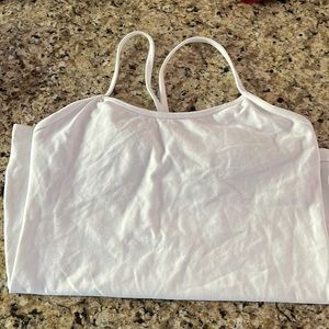 Lululemon white y tank top built in bra